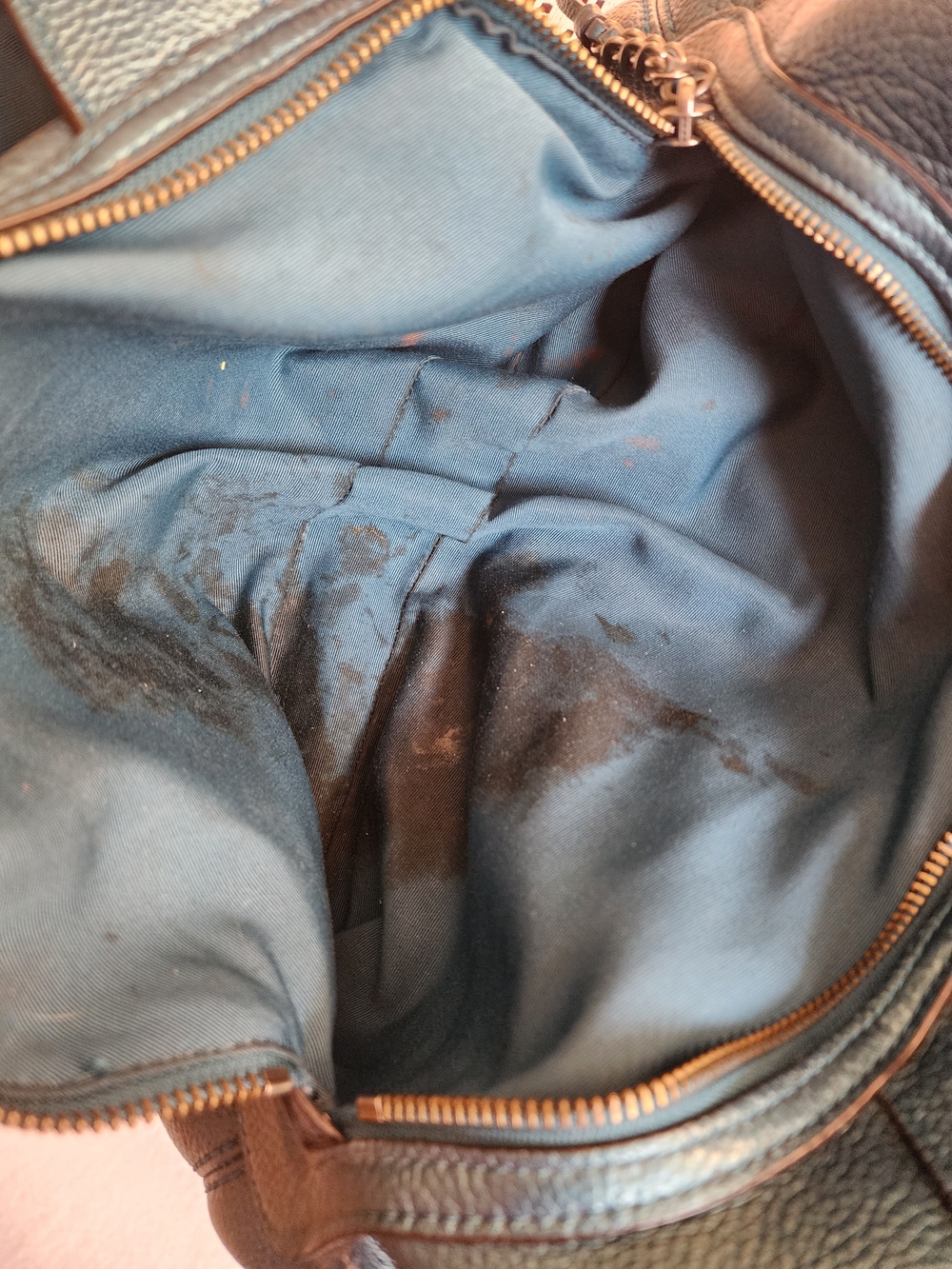 Coach Pebbled Leather Shoulder Bag in Teal Green - Picture 10 of 10